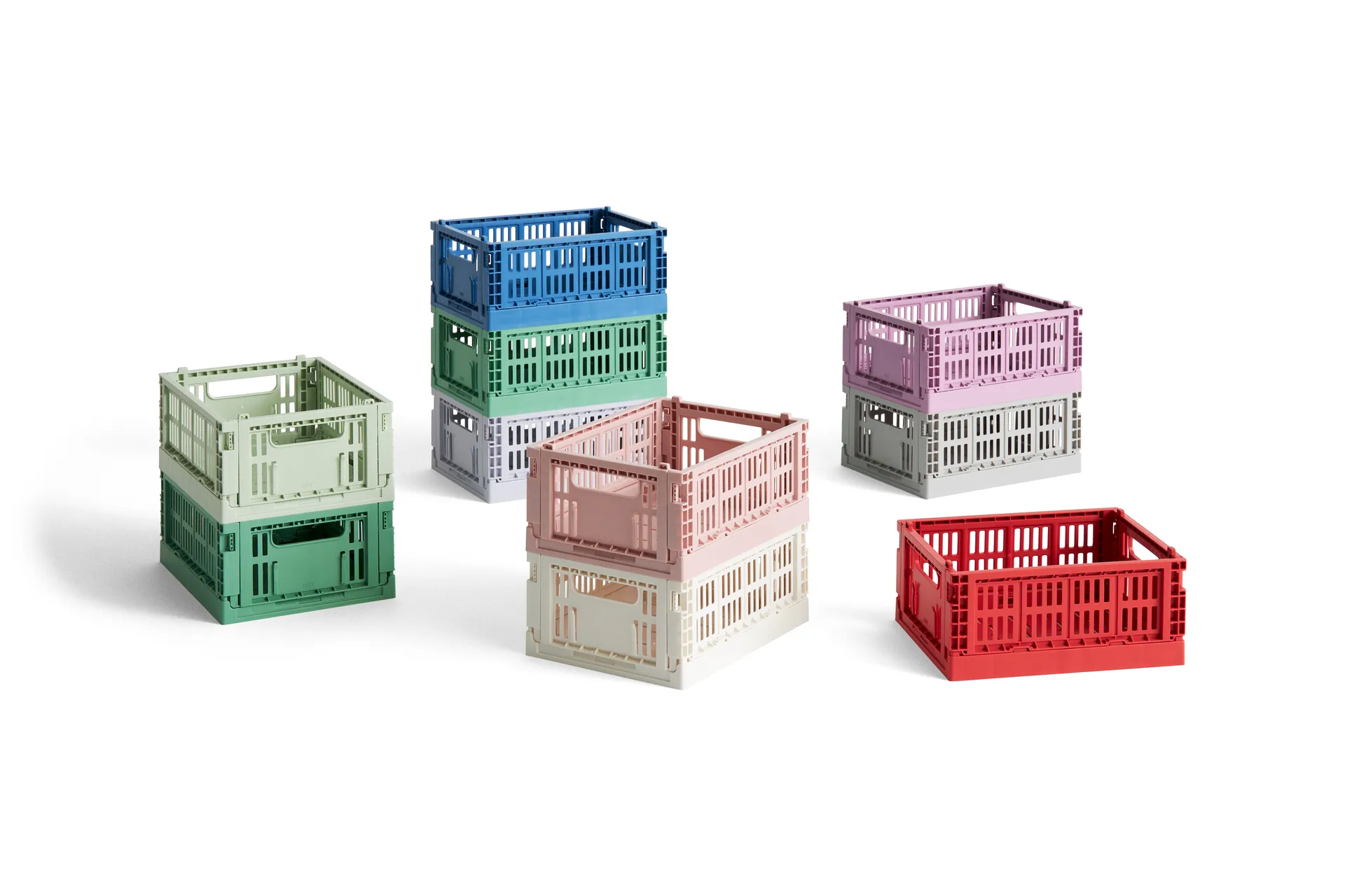 Κουτί αποθήκευσης HAY Colour Crate Mini σετ 2 τεμαχίων 13x17 cm, Blush HAY