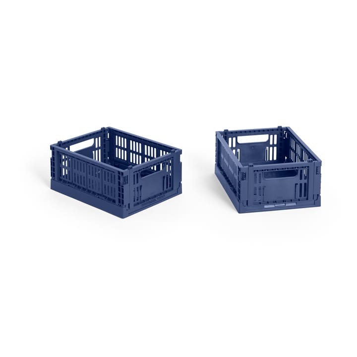 Κουτί αποθήκευσης HAY Colour Crate Mini σετ 2 τεμαχίων 13x17 cm - Dark blue - HAY