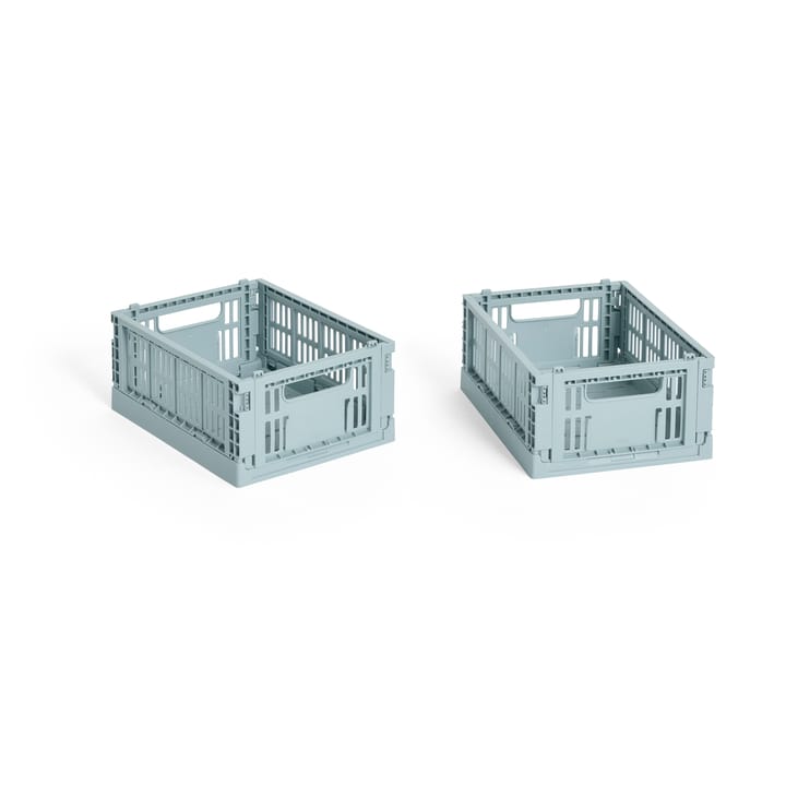 Κουτί αποθήκευσης HAY Colour Crate Mini σετ 2 τεμαχίων 13x17 cm - Dusty blue - HAY