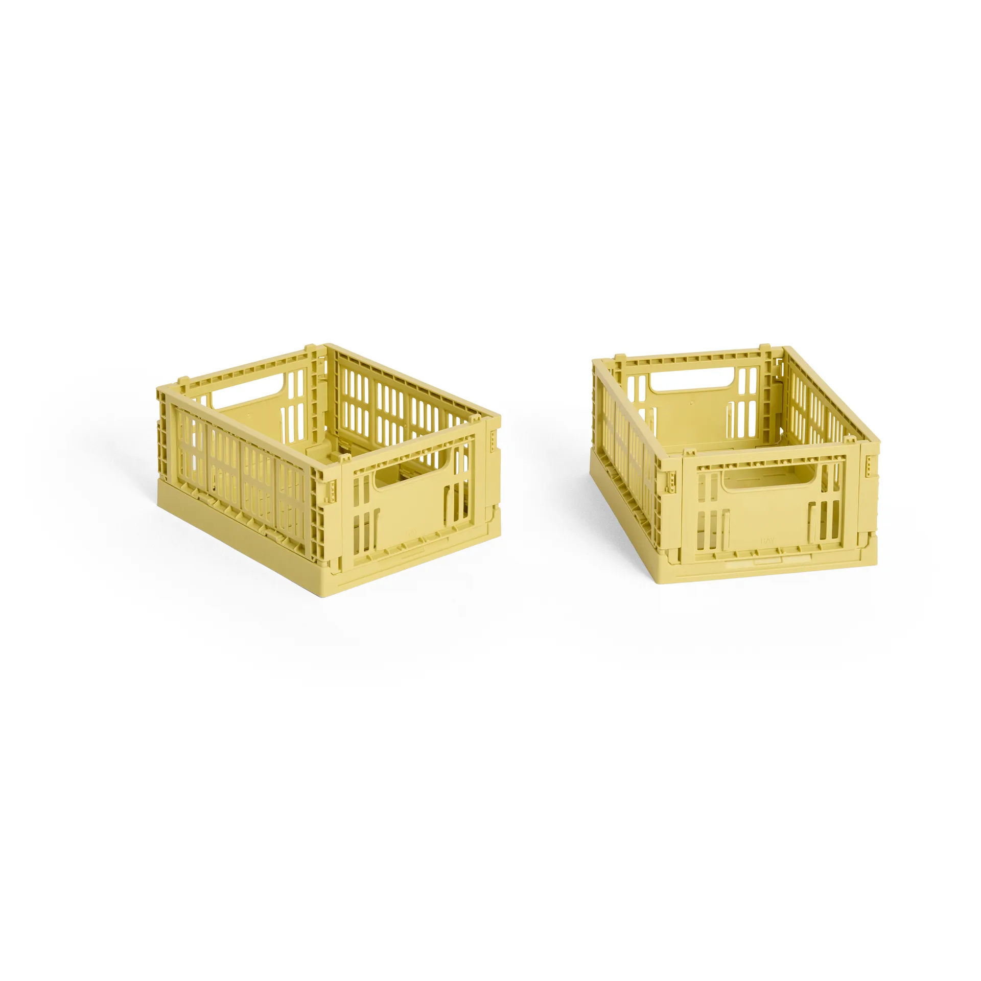 Κουτί αποθήκευσης HAY Colour Crate Mini σετ 2 τεμαχίων 13x17 cm, Dusty yellow HAY