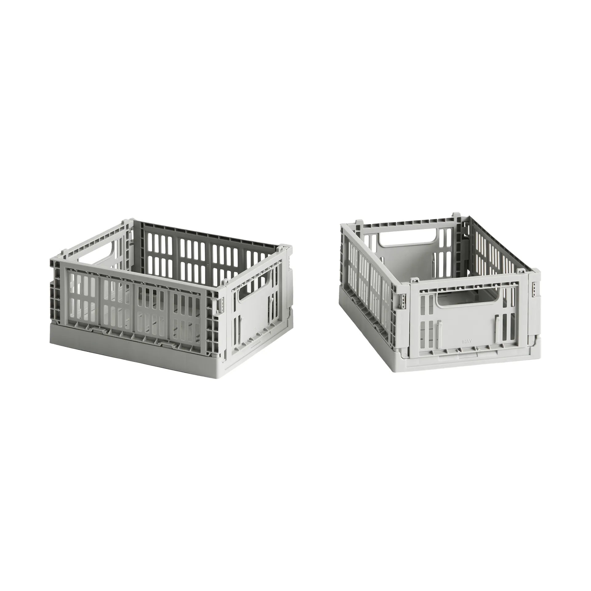 Κουτί αποθήκευσης HAY Colour Crate Mini σετ 2 τεμαχίων 13x17 cm, Light grey HAY