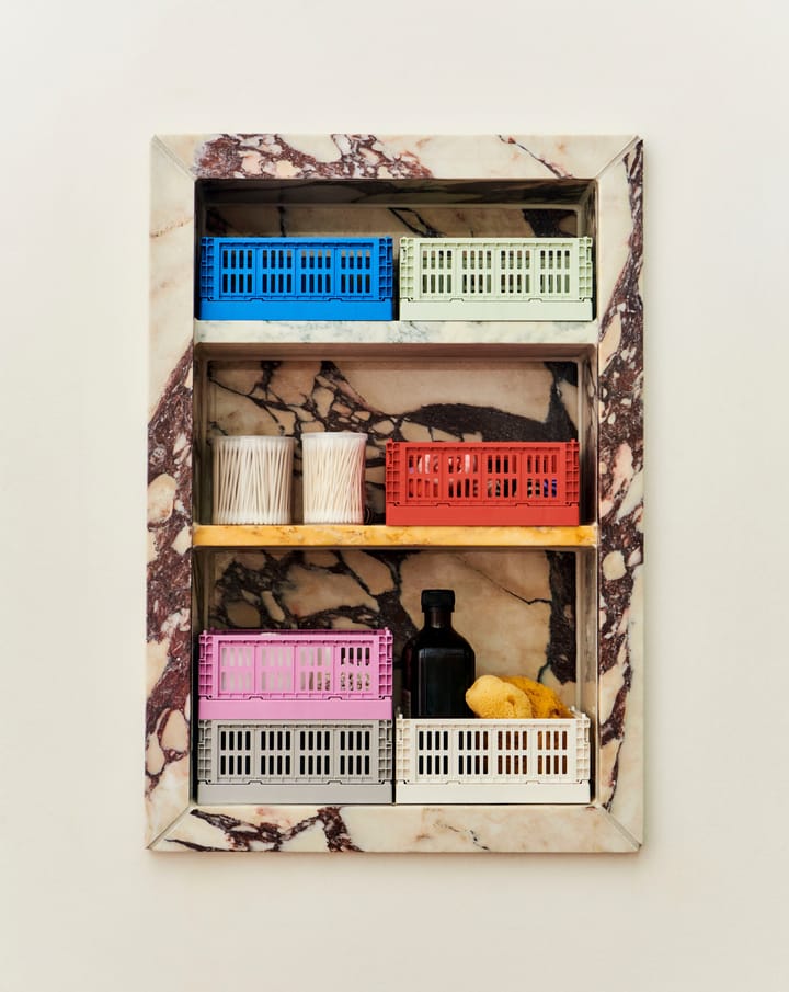 Κουτί αποθήκευσης HAY Colour Crate Mini σετ 2 τεμαχίων 13x17 cm, Light grey HAY