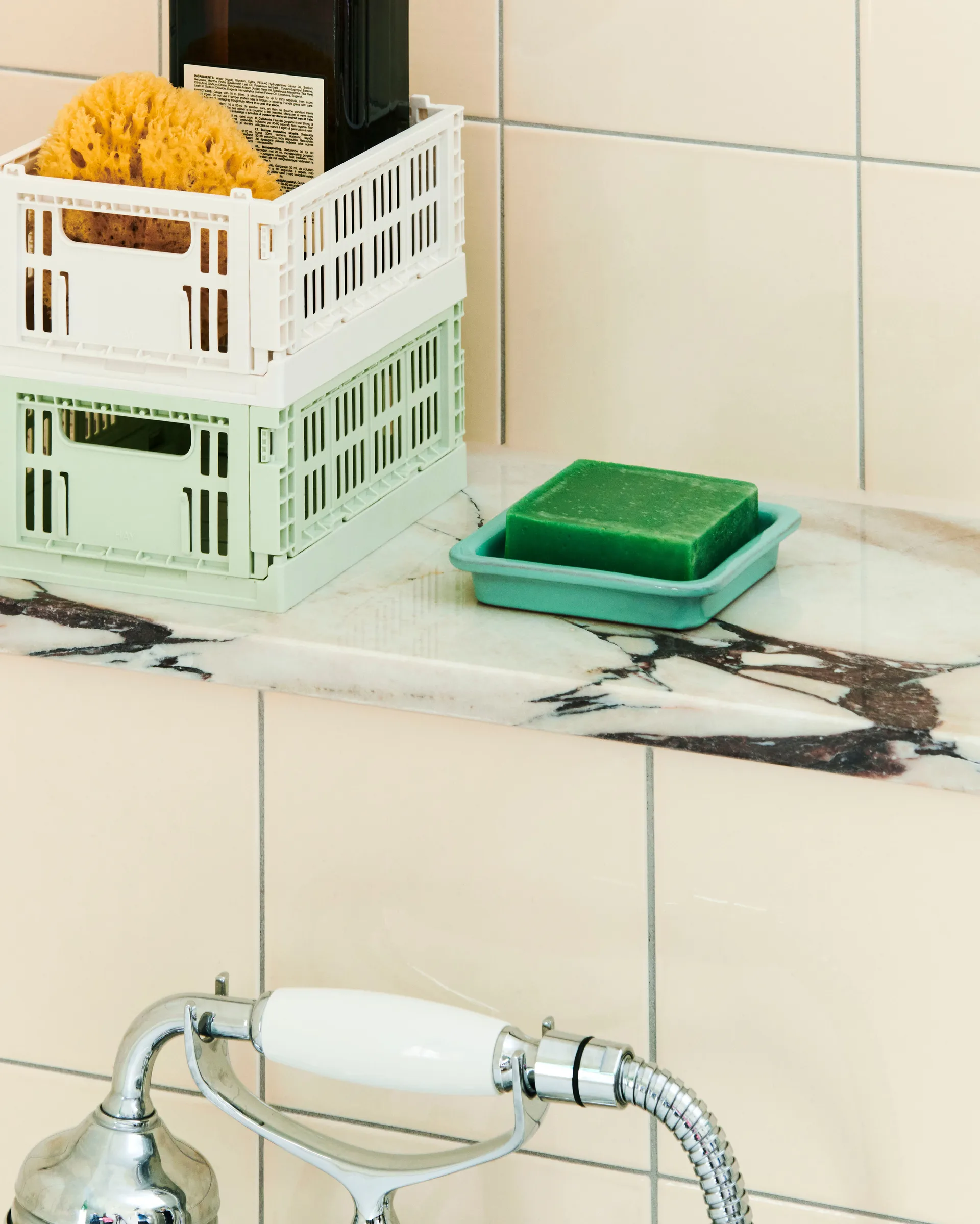 Κουτί αποθήκευσης HAY Colour Crate Mini σετ 2 τεμαχίων 13x17 cm, Off white HAY