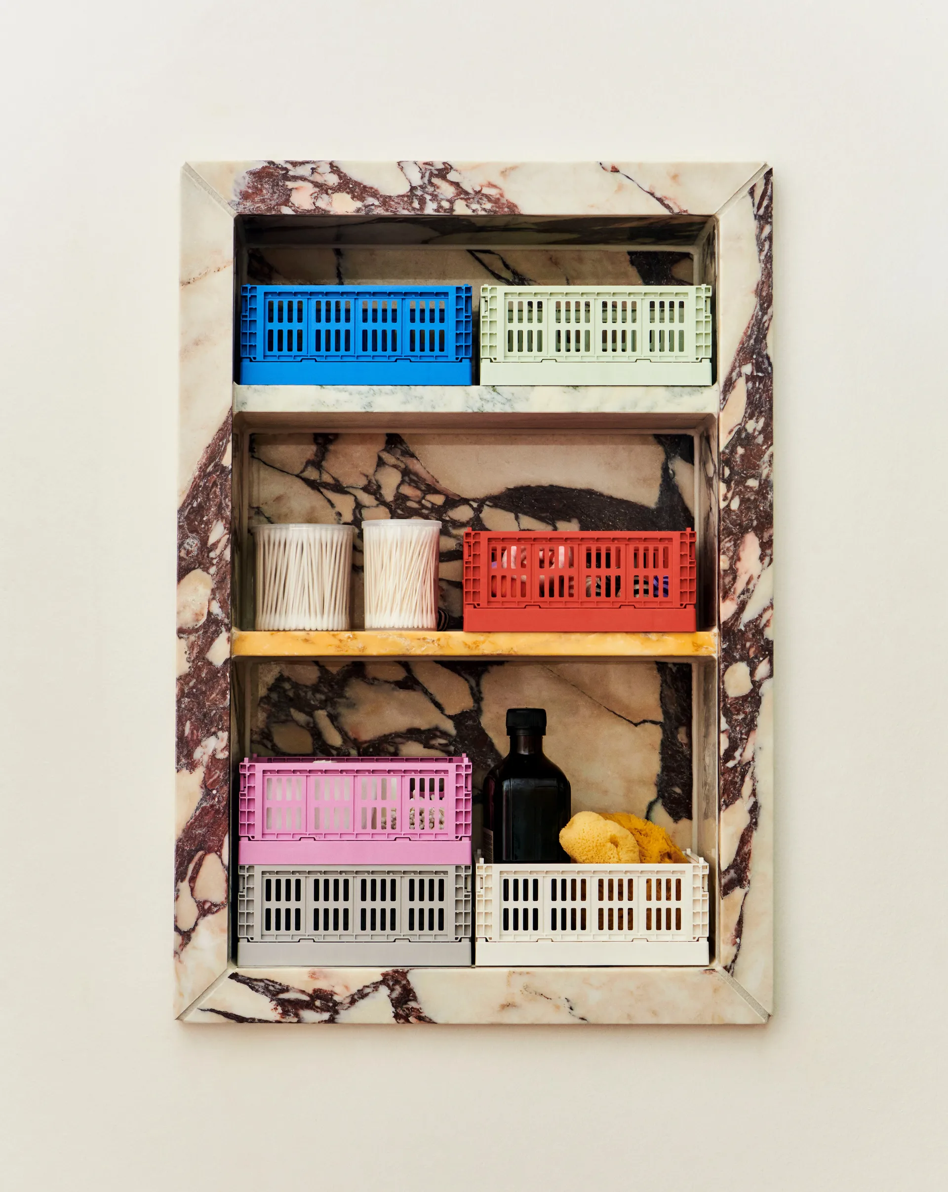 Κουτί αποθήκευσης HAY Colour Crate Mini σετ 2 τεμαχίων 13x17 cm, Red HAY