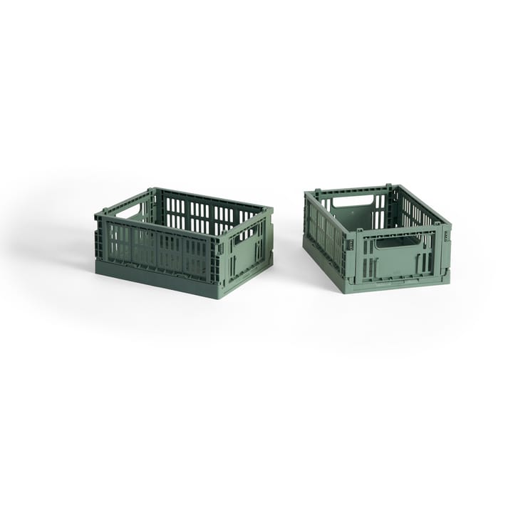 Κουτί αποθήκευσης HAY Colour Crate Mini σετ 2 τεμαχίων 13x17 cm - Sage green - HAY