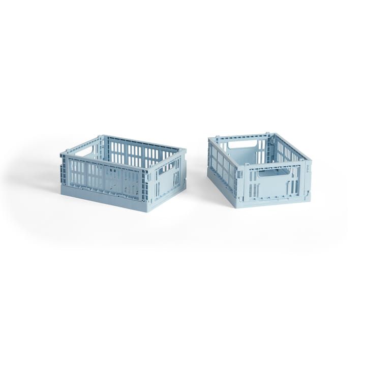 Κουτί αποθήκευσης HAY Colour Crate Mini σετ 2 τεμαχίων 13x17 cm - Soft blue - HAY