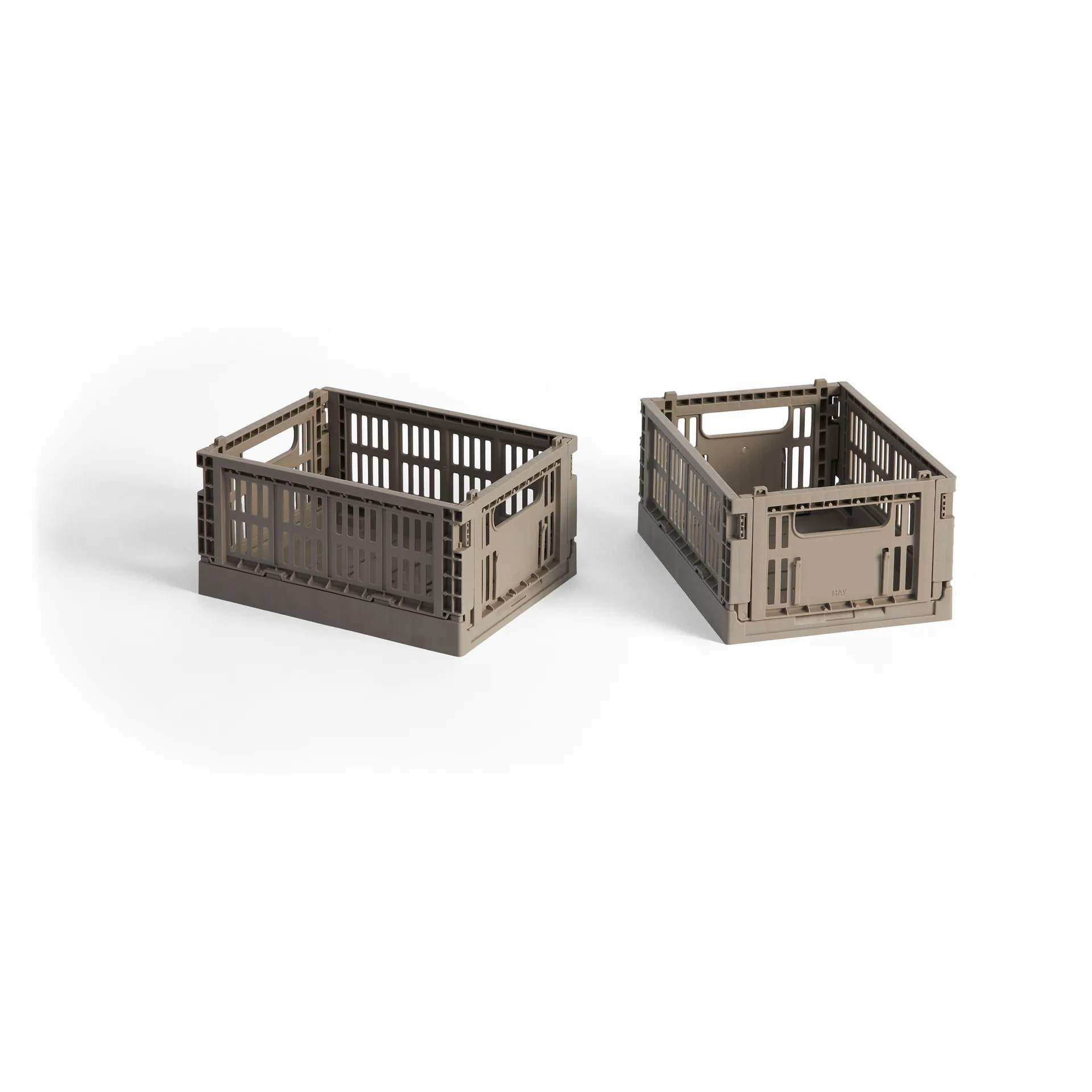 Κουτί αποθήκευσης HAY Colour Crate Mini σετ 2 τεμαχίων 13x17 cm, Warm grey HAY