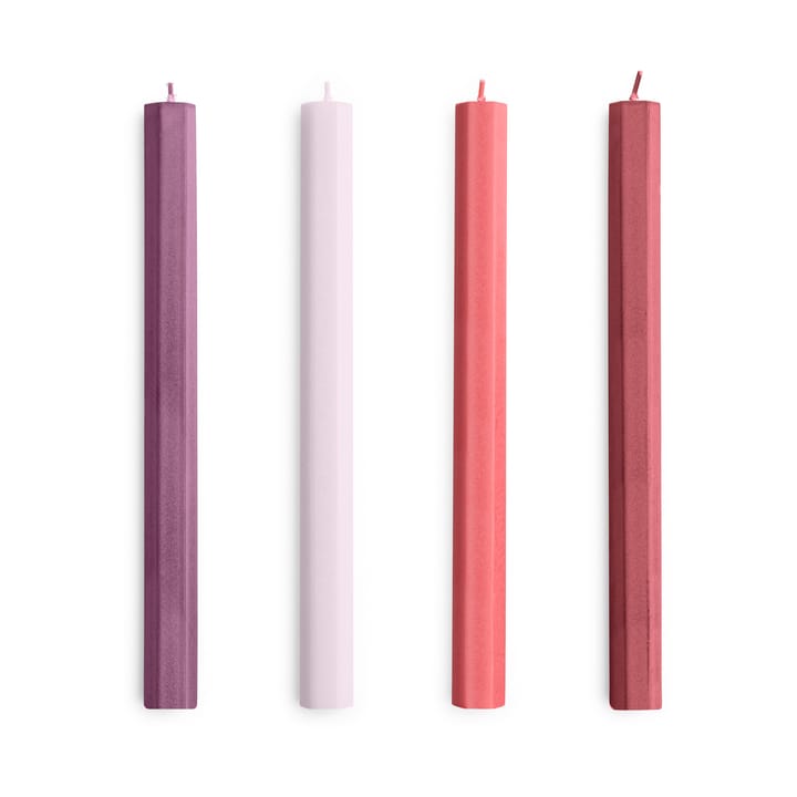 Κερί Hexagon Candle 4-pack - Reds-bordeaux - HAY