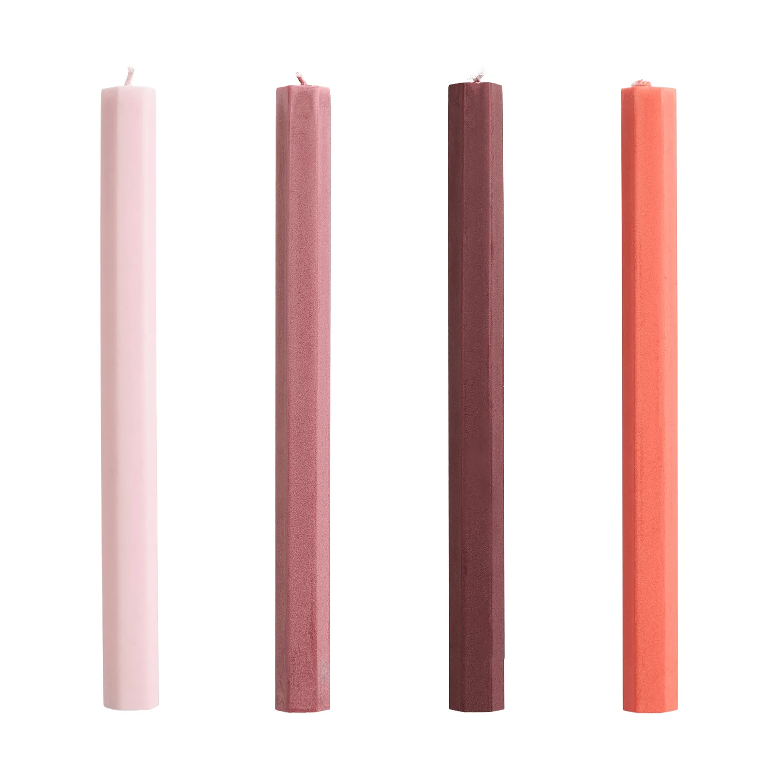 Hexagon Candle κεριά mix 4 τεμάχια, Berry HAY