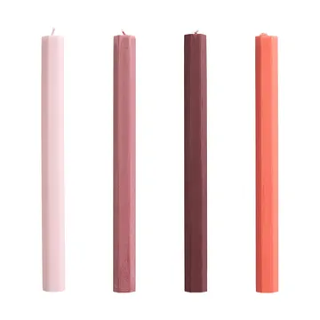 Hexagon Candle κεριά mix 4 τεμάχια - Berry - HAY