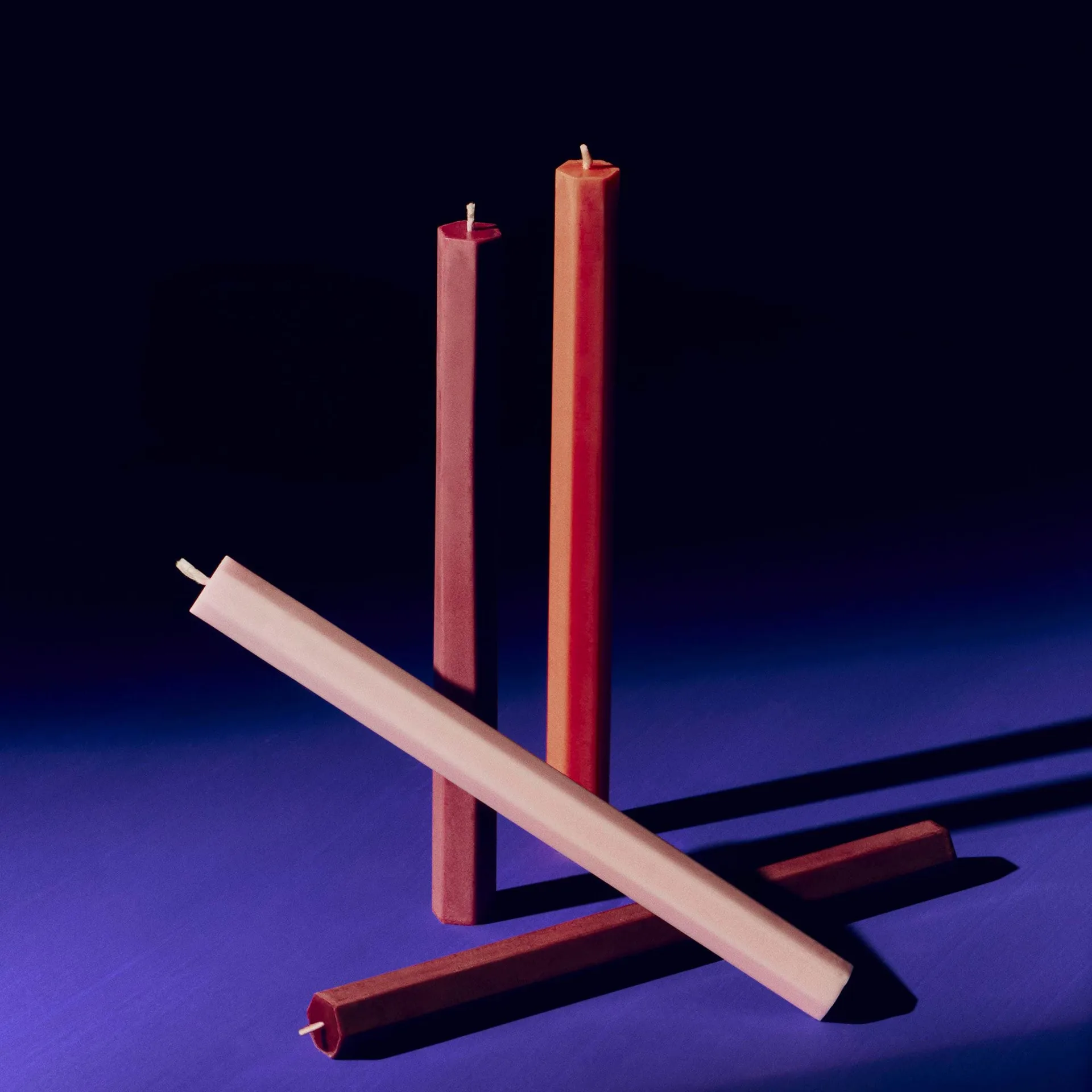 Hexagon Candle κεριά mix 4 τεμάχια, Berry HAY