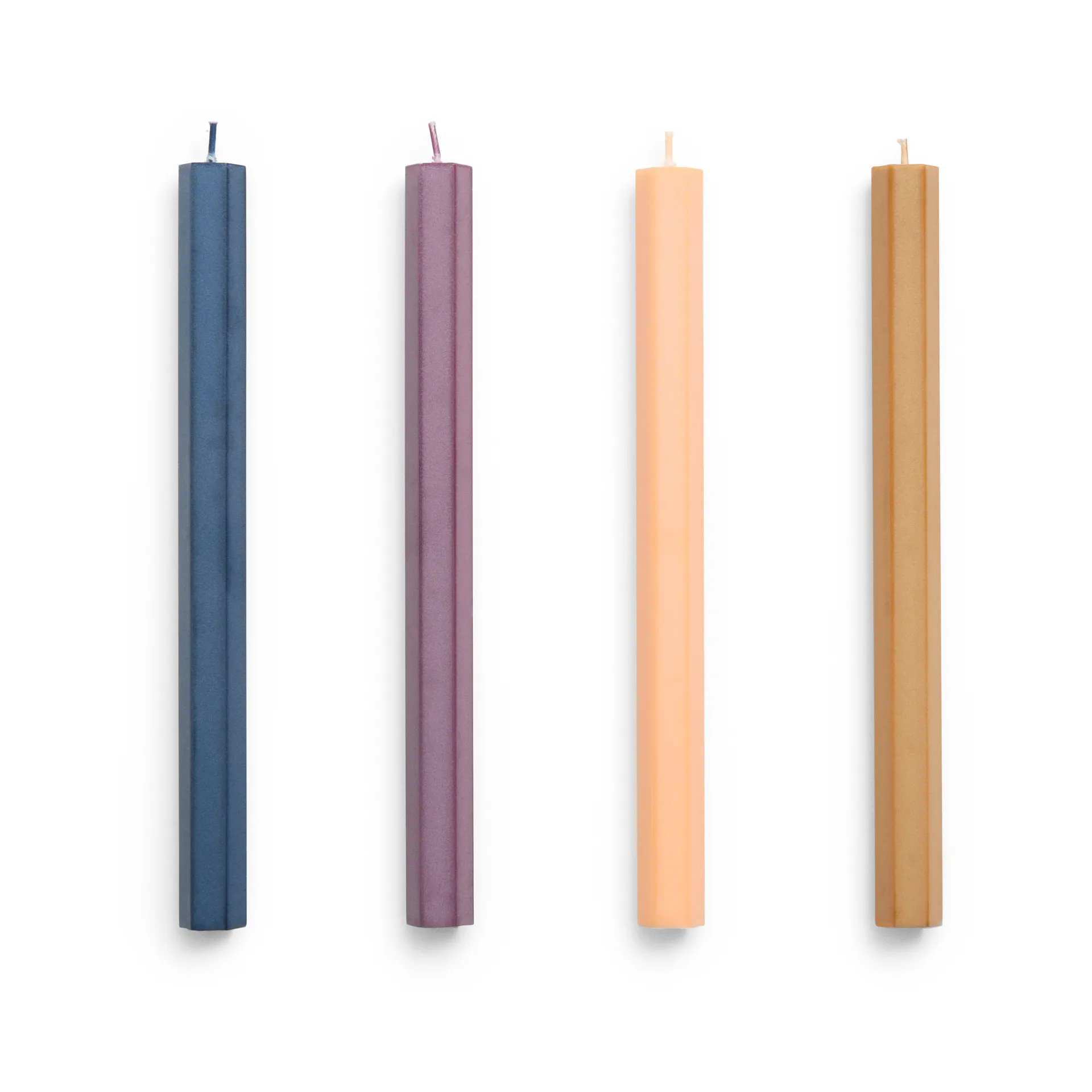 Hexagon Candle κεριά mix 4 τεμάχια, Dark HAY