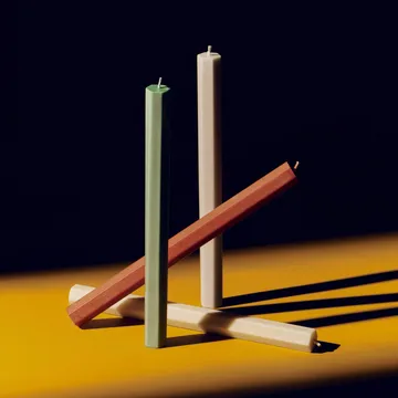 Hexagon Candle κεριά mix 4 τεμάχια - Forest - HAY