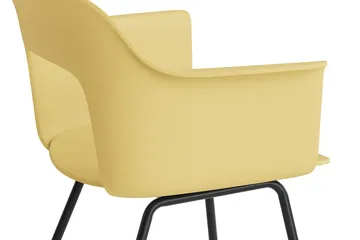Layout Armchair 211 πολυθρόνα με μπράτσα - Biscotti-μαύρο-λακαρισμένο ατσάλι - HAY