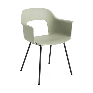 Layout Armchair 211 πολυθρόνα με μπράτσα - Pastel green-μαύρο-λακαρισμένο ατσάλι - HAY