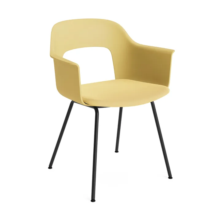 Layout Armchair 213 πολυθρόνα με μπράτσα - Relate 431-biscotti-μαύρο-λακαρισμένο ατσάλι - HAY