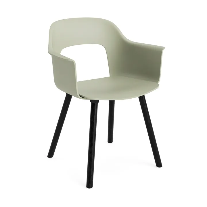 Layout Armchair 221 πολυθρόνα με μπράτσα - Pastel green-μαύρο-λακαρισμένη δρυς - HAY