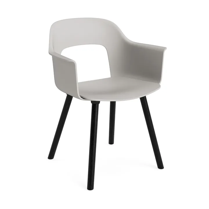Layout Armchair 221 πολυθρόνα με μπράτσα - Sky grey-μαύρο-λακαρισμένη δρυς - HAY