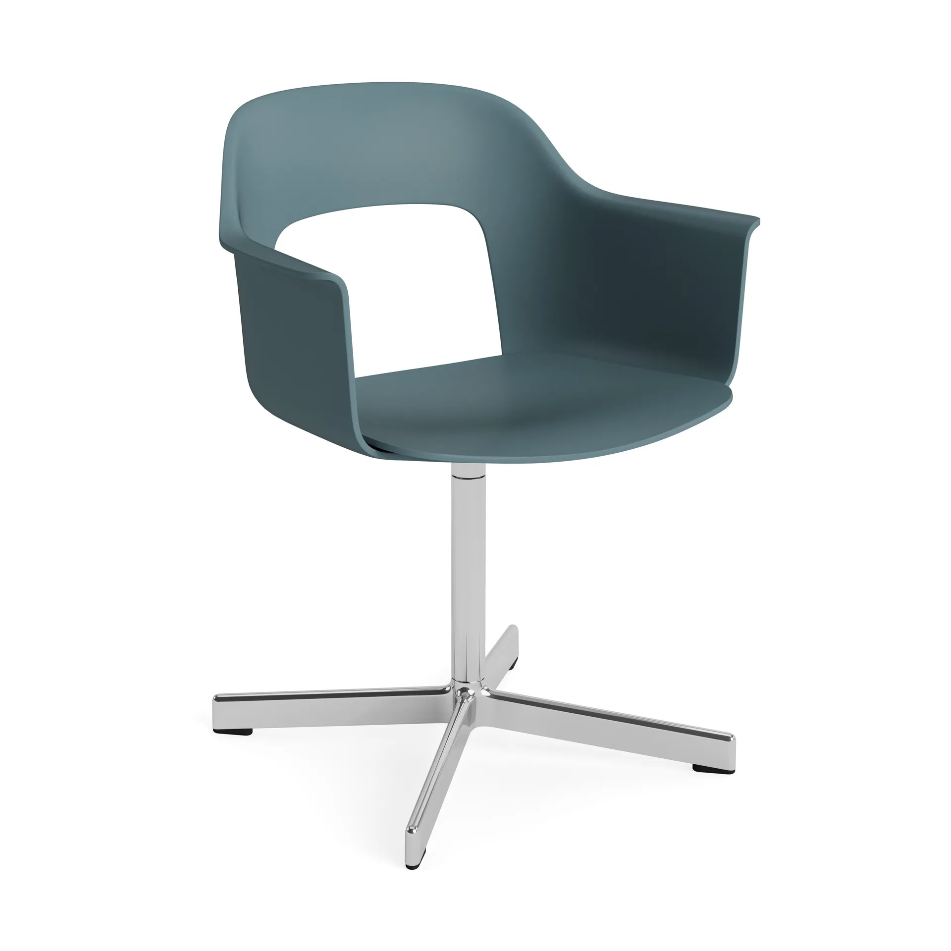 Layout Armchair 231 πολυθρόνα με μπράτσα, Ocean-πολυρισμένο aluminium 4 star swivel base HAY