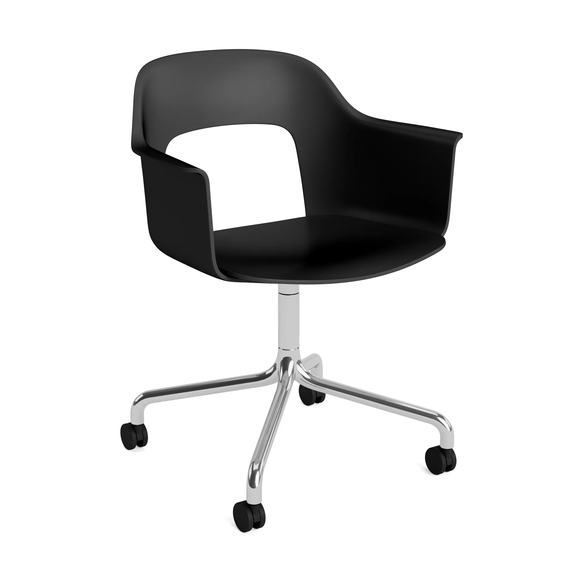 Layout Armchair 261 καρέκλα, Black-polerad aluminium HAY