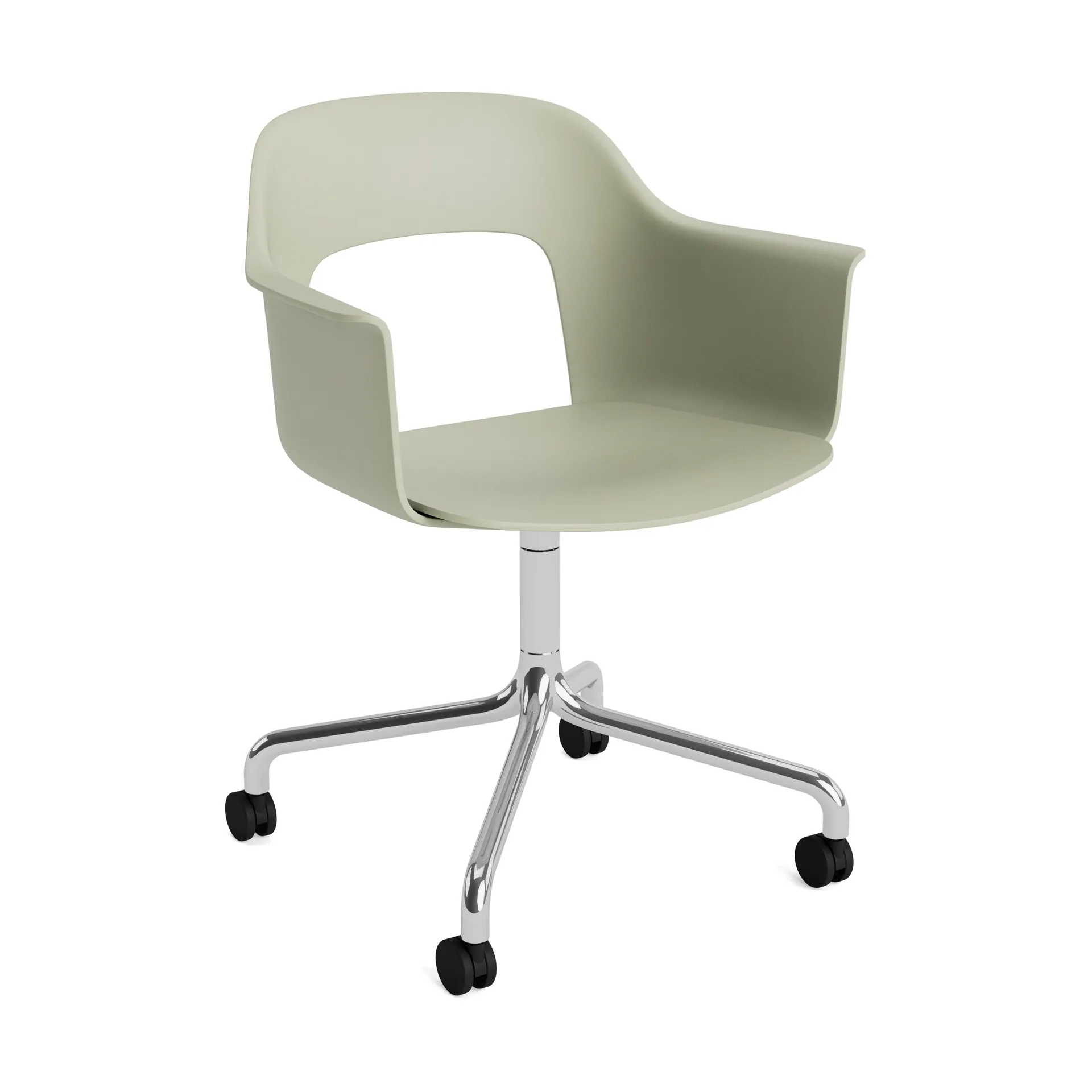 Layout Armchair 261 καρέκλα, Bottle green-polerad aluminium HAY