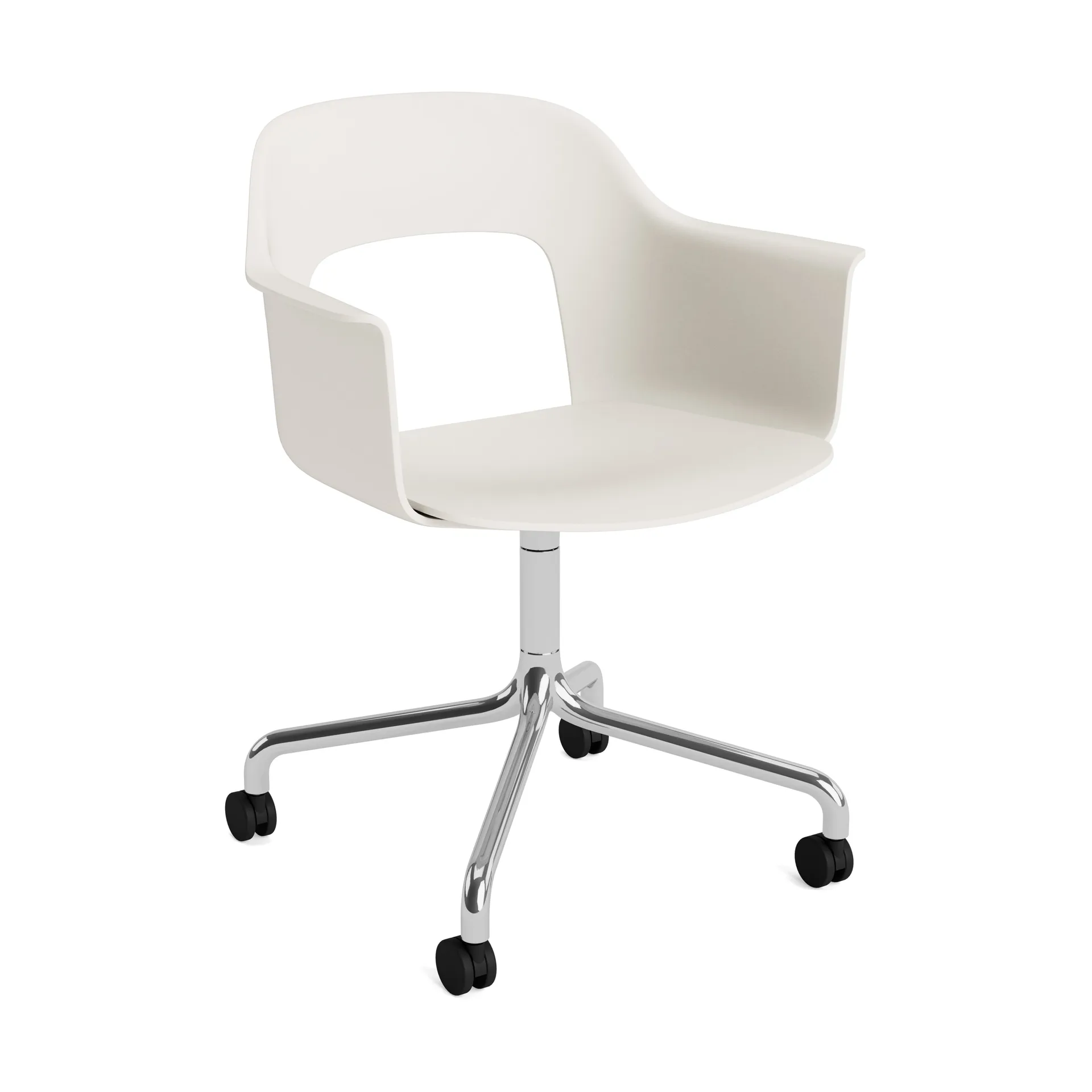 Layout Armchair 261 καρέκλα, Cream white-polerad aluminium HAY