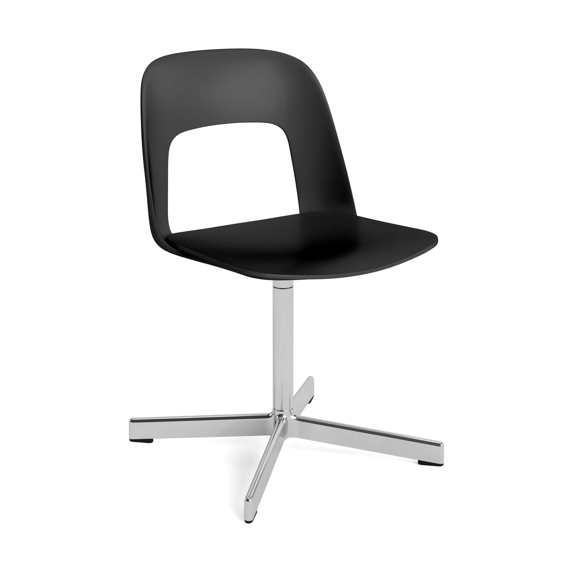 Layout Chair 131 καρέκλα, Black-polerad aluminium HAY
