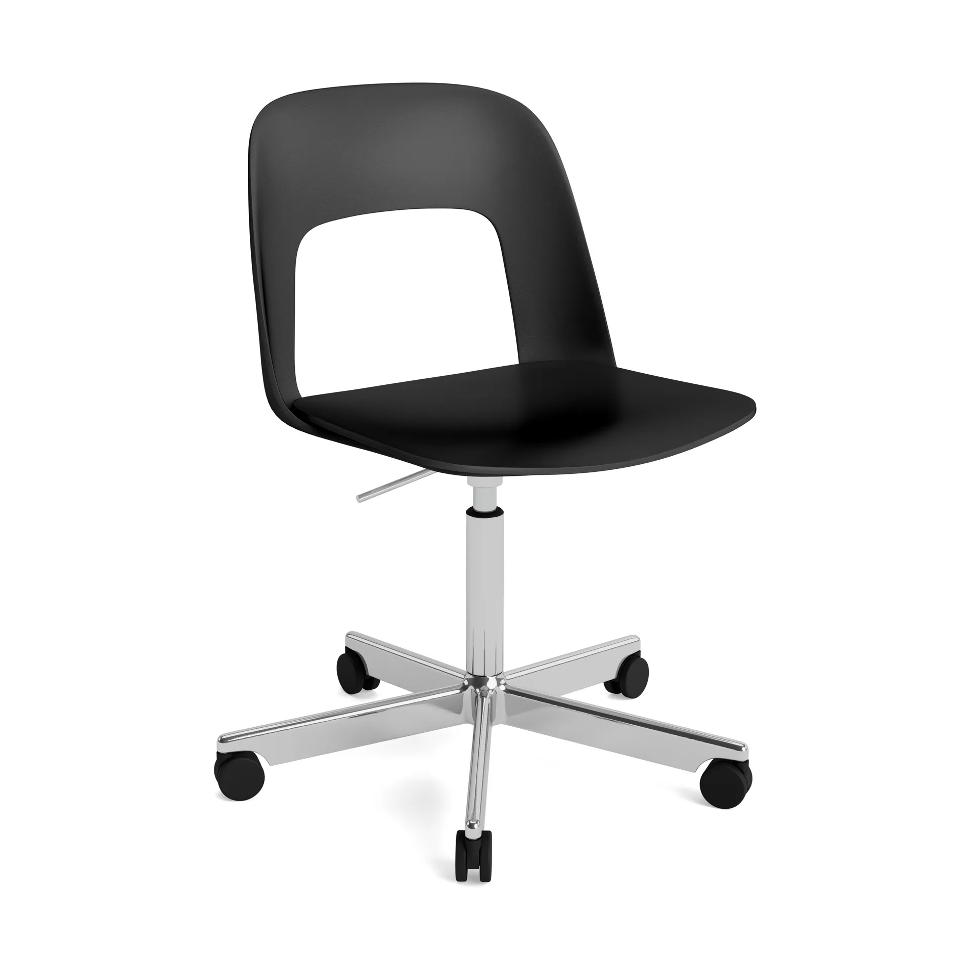 Layout Chair 141 καρέκλα, Black-polerad aluminium HAY