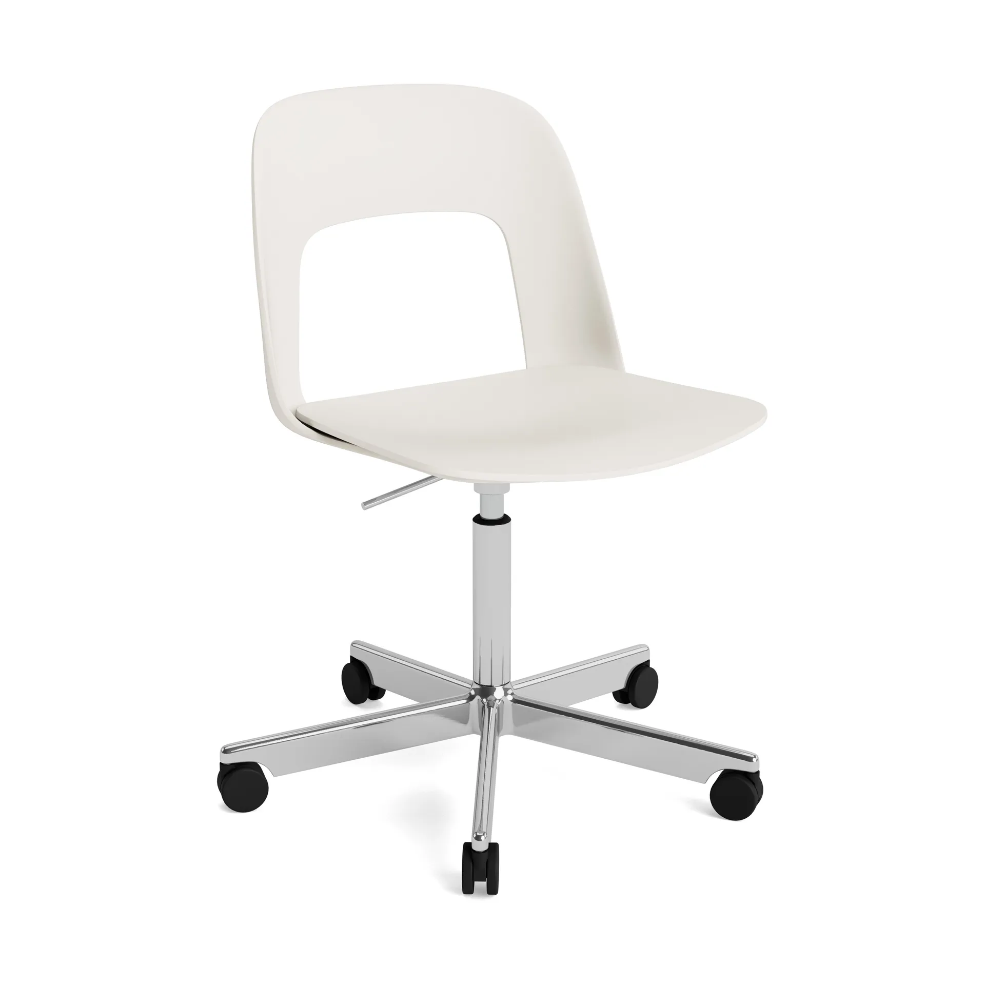 Layout Chair 141 καρέκλα, Cream white-polerad aluminium HAY