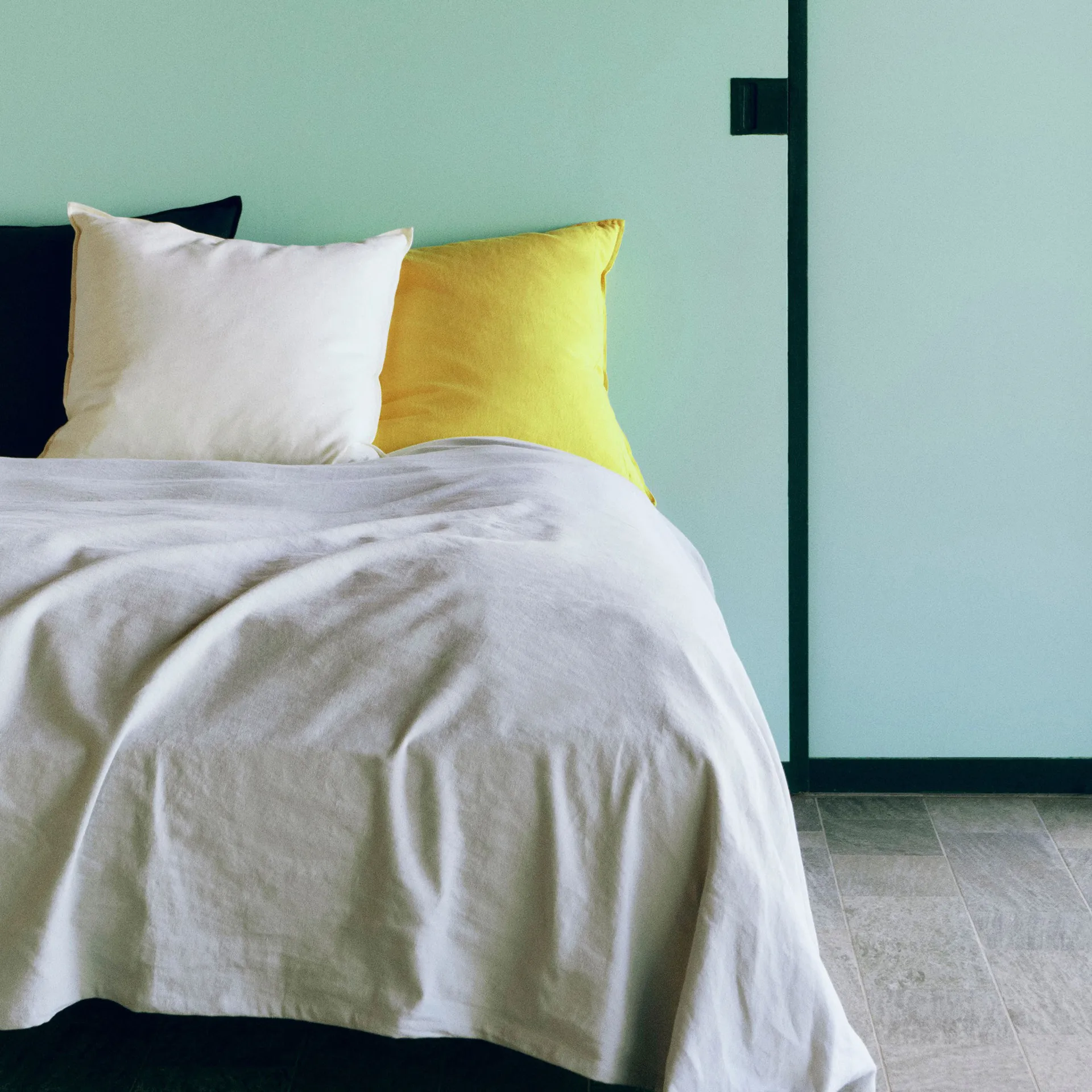 Linen μαξιλάρι 60x60 cm, Lemon yellow HAY