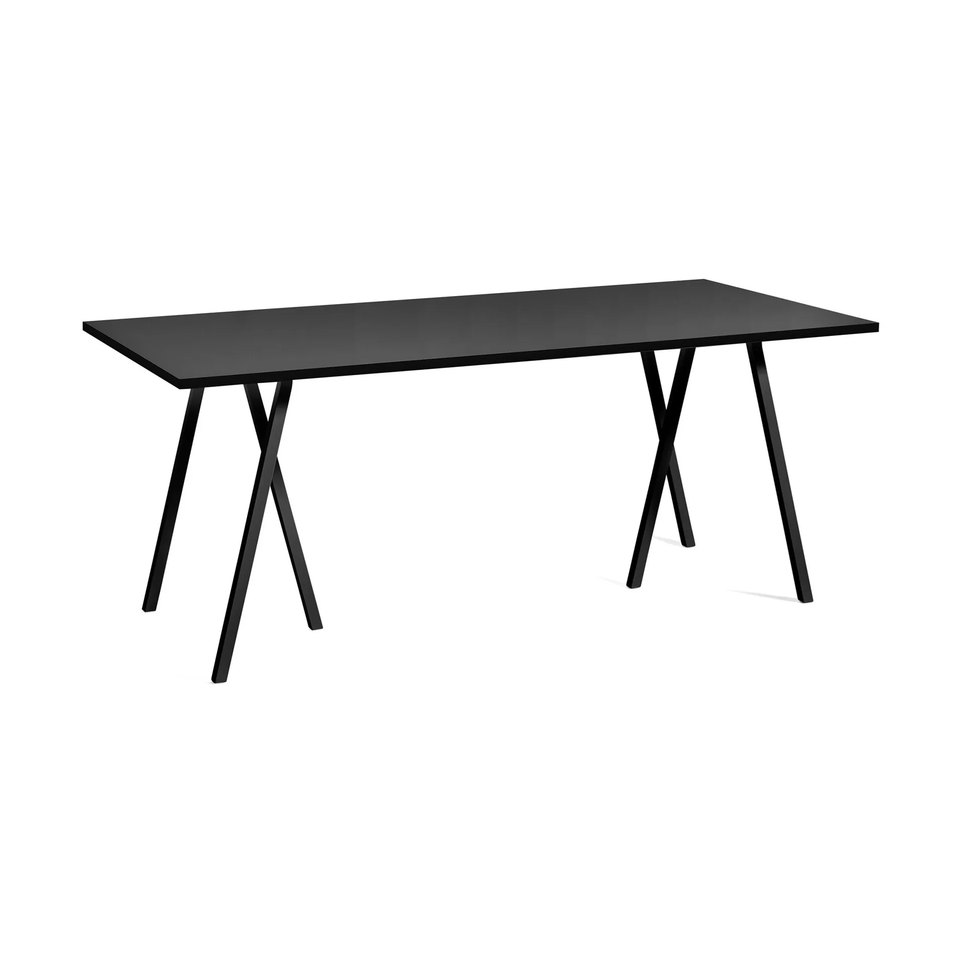 Loop Stand incl. support τραπεζαρία μεγάλο 87,5x180 cm, Black-black linoleum-lacq. ash HAY