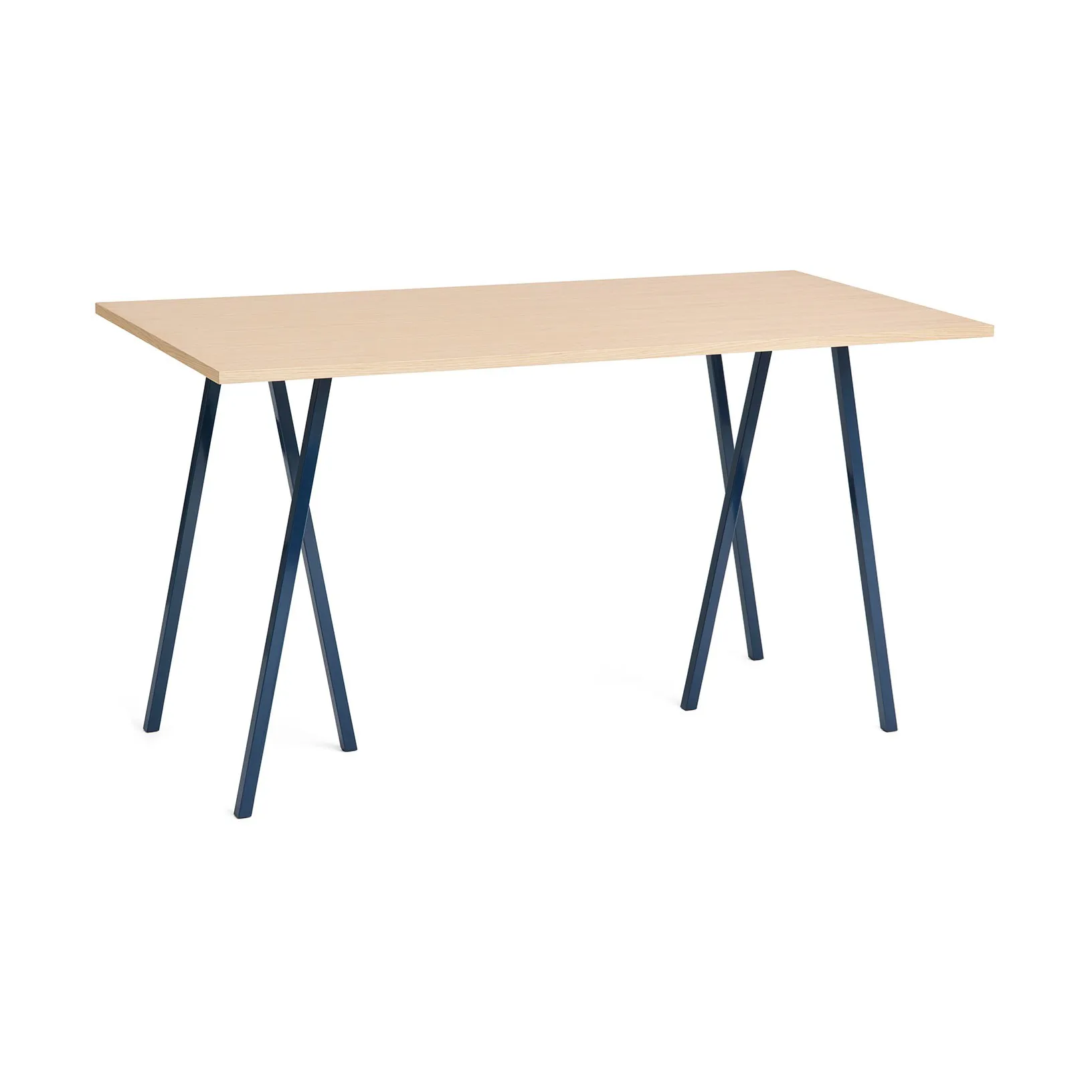 Loop Stand incl. support τραπέζι μπαρ 87,5x180 cm, Deep blue-clear lacq. oak HAY