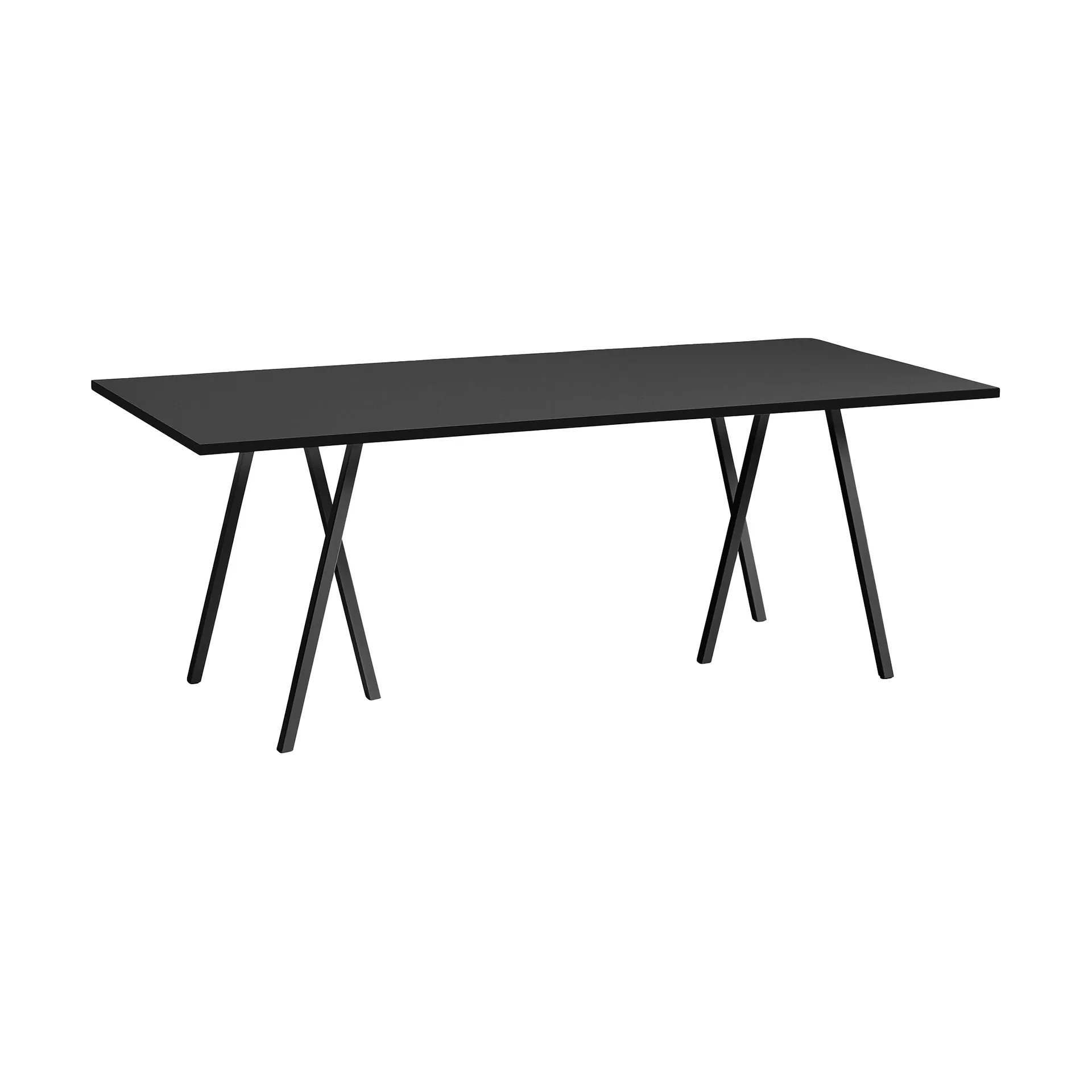 Loop Stand incl. support τραπεζαρία μεγάλο 92,5x200 cm, Black-black linoleum-black ash HAY
