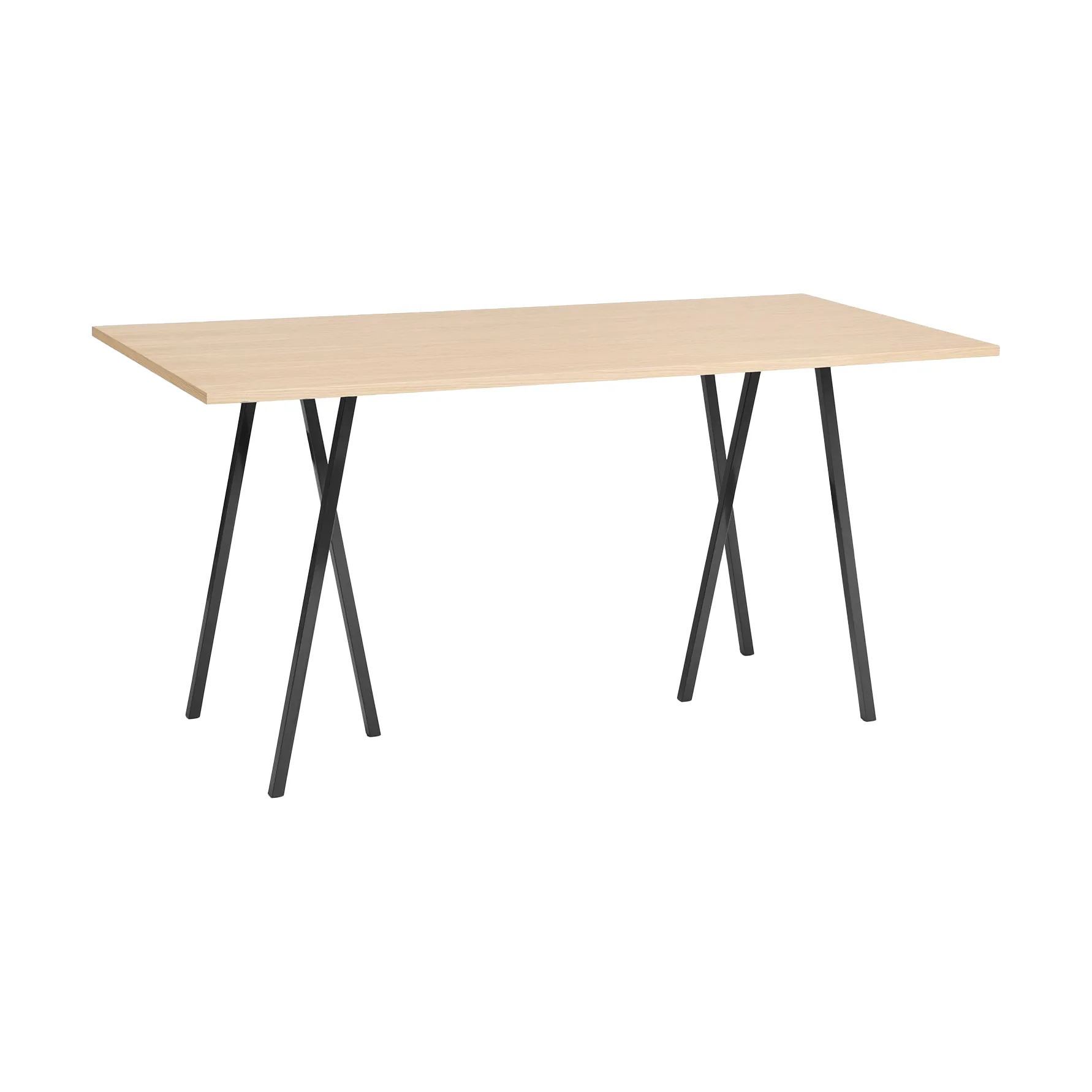 Loop Stand incl. support τραπέζι μπαρ 92,5x200 cm, Black-clear lacq. oak HAY