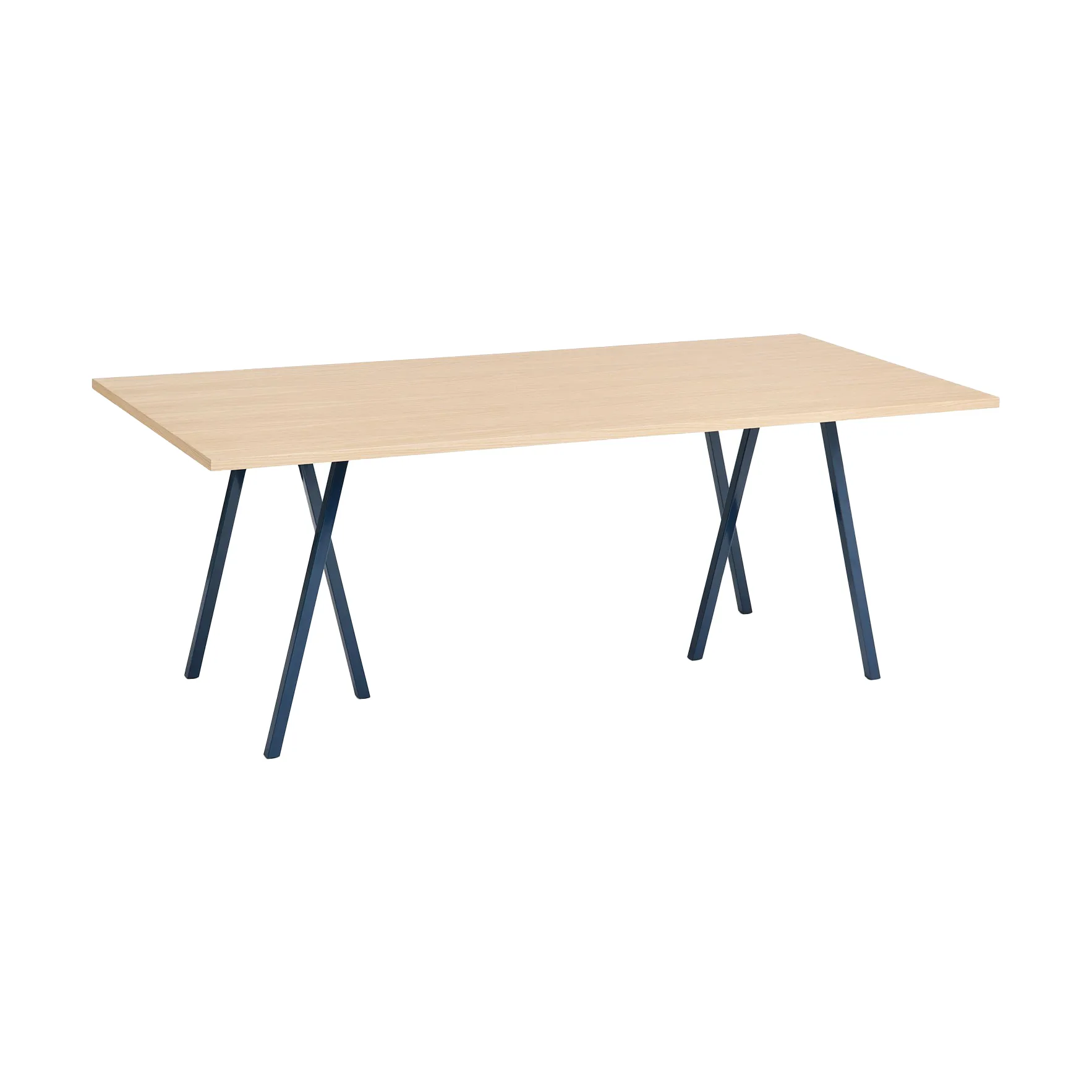Loop Stand incl. support τραπεζαρία μεγάλο 92,5x200 cm, Deep blue-clear lacq. oak HAY