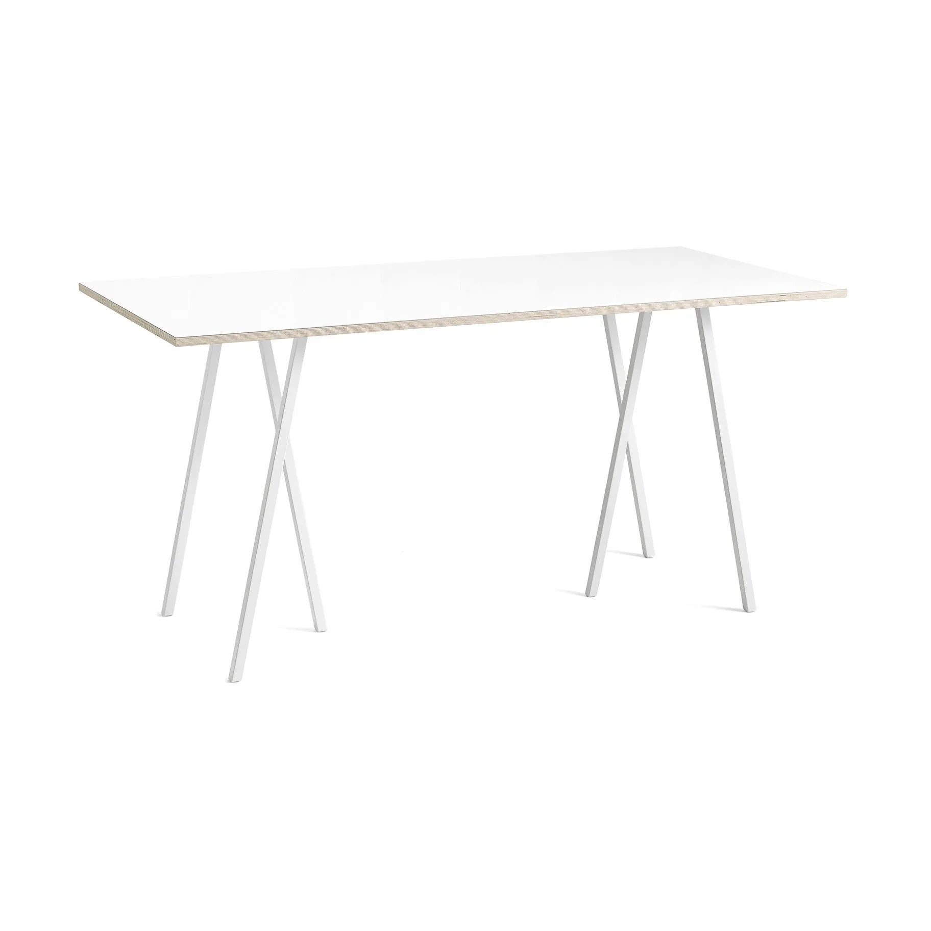 Loop Stand incl. support τραπέζι μπαρ 92,5x200 cm, White-white laminate-plywood HAY