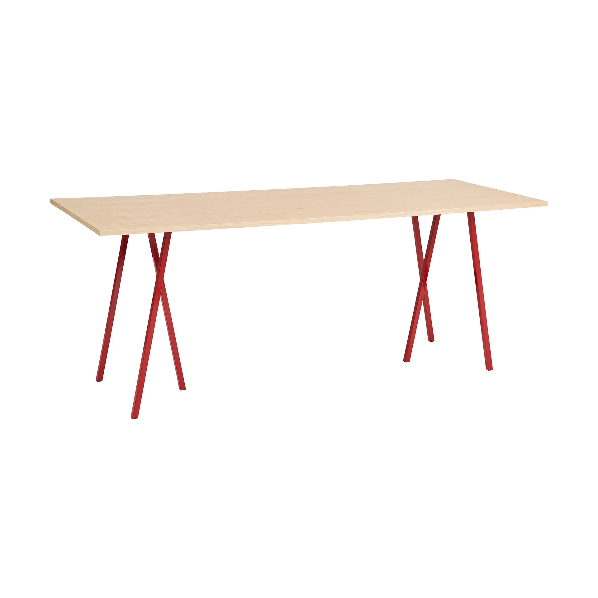 Loop Stand incl. support τραπεζαρία μεγάλο 92,5x250 cm, Maroon red-clear lacq. oak HAY
