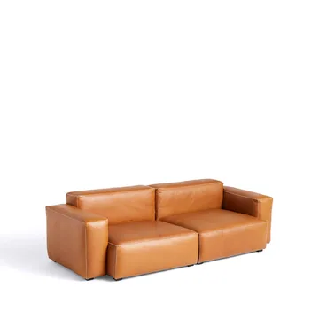Mags 2,5 seater COMB καναπές - Sense cognac-ανοιχτό γκρι ραφή - HAY