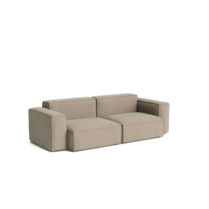 Mags Soft Low Armrest καναπές 2,5 θέσεων συνδυασμός 1 - Linara beige, αφαιρούμενη επένδυση - HAY