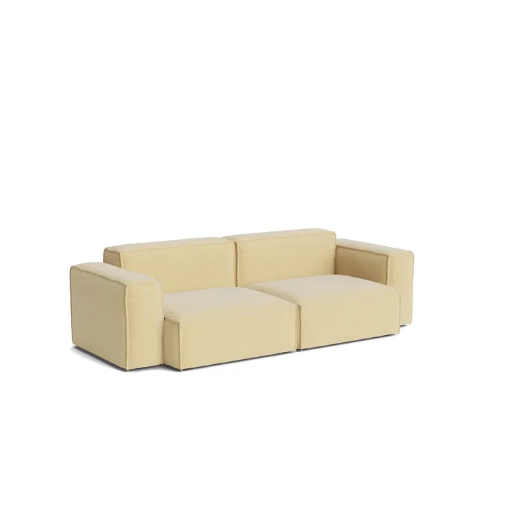 Mags Soft Low Armrest καναπές 2,5 θέσεων συνδυασμός 1 - Tartaglia Ocre white, αφαιρούμενη επένδυση - HAY