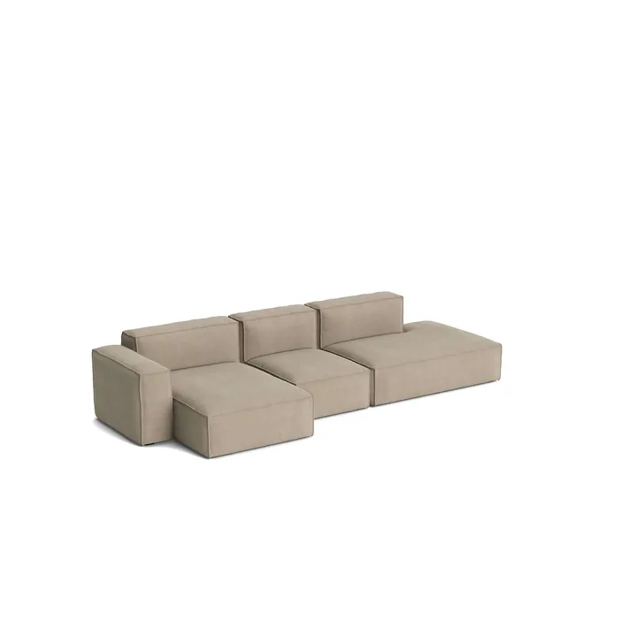 Mags Soft Low Armrest καναπές 2,5 θέσεων συνδυασμός 3 - Linara beige, αριστερή γωνία, αφαιρούμενη επένδυση - HAY