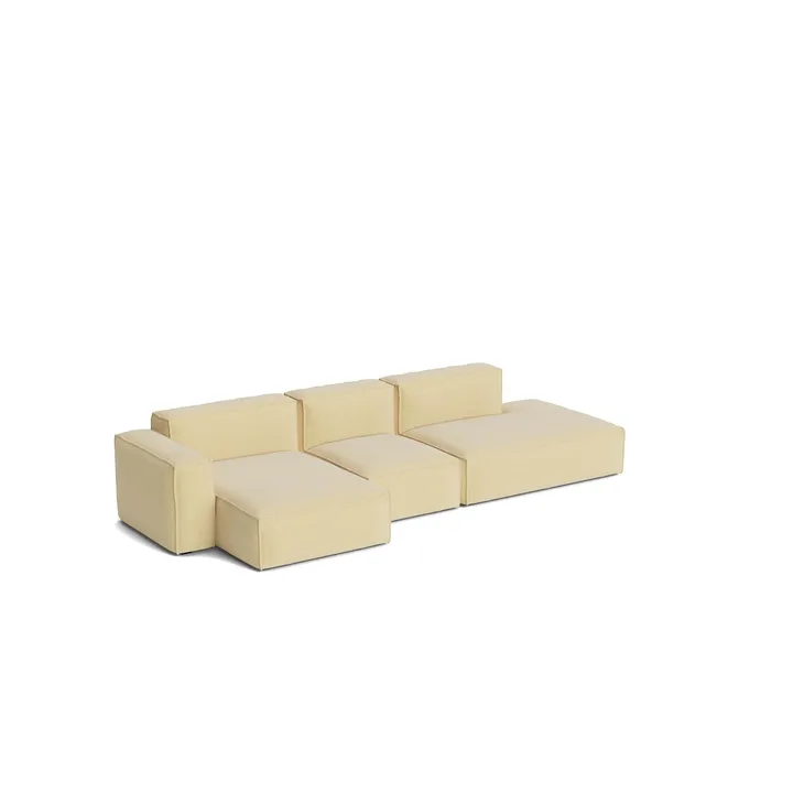 Mags Soft Low Armrest καναπές 2,5 θέσεων συνδυασμός 3 - Tartaglia Ocre white, αριστερή γωνία, αφαιρούμενη επένδυση - HAY