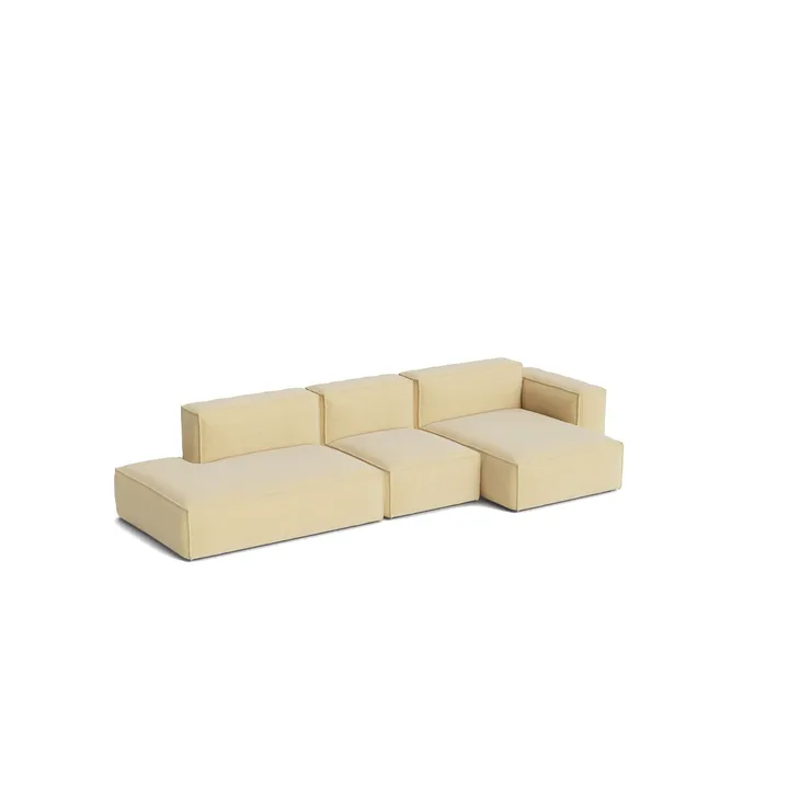 Mags Soft Low Armrest καναπές 2,5 θέσεων συνδυασμός 3 - Tartaglia Ocre white, δεξιά γωνία, αφαιρούμενη επένδυση - HAY