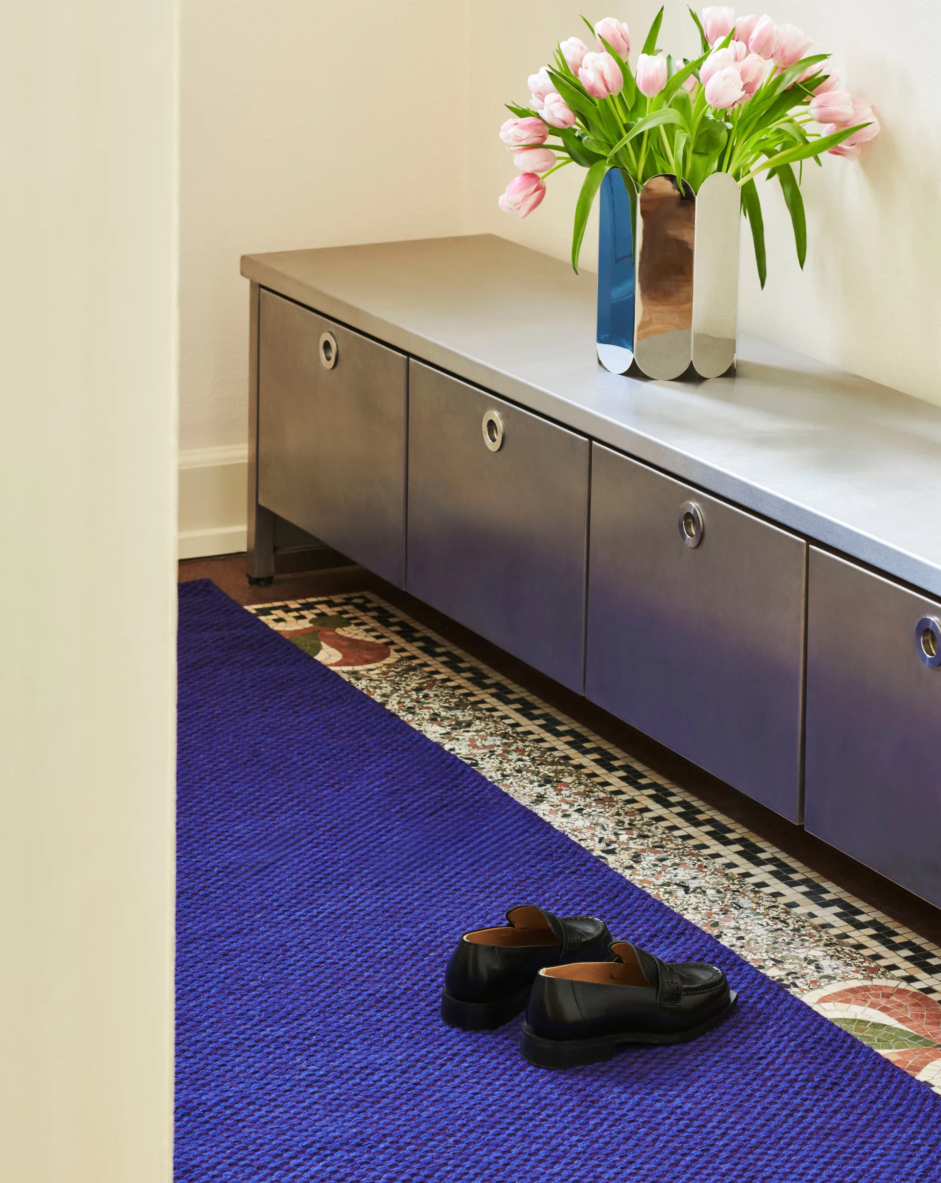 Χαλί Moiré kilim 80x200 cm, Purple HAY