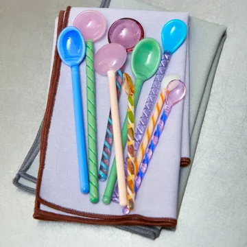 Mono γυάλινο κουτάλι Συσκευασία 2 τεμαχίων - μπλε του ουρανού-πράσινο - HAY