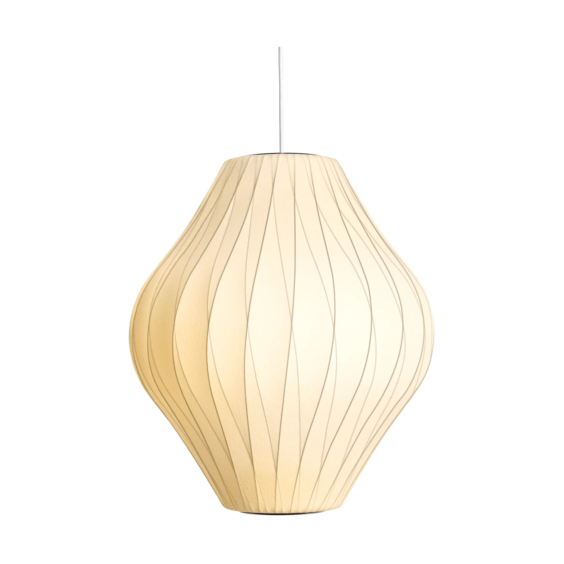Nelson Bubble Pear crisscross κρεμαστό φωτιστικό M, Υπόλευκο HAY