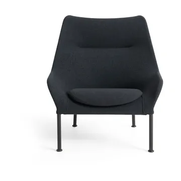 O2 Lounge Chair πολυθρόνα - Soft black-μαύρο-λακαρισμένο ατσάλι - HAY