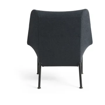 O2 Lounge Chair πολυθρόνα - Soft black-μαύρο-λακαρισμένο ατσάλι - HAY