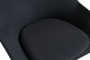O2 Lounge Chair πολυθρόνα - Soft black-μαύρο-λακαρισμένο ατσάλι - HAY
