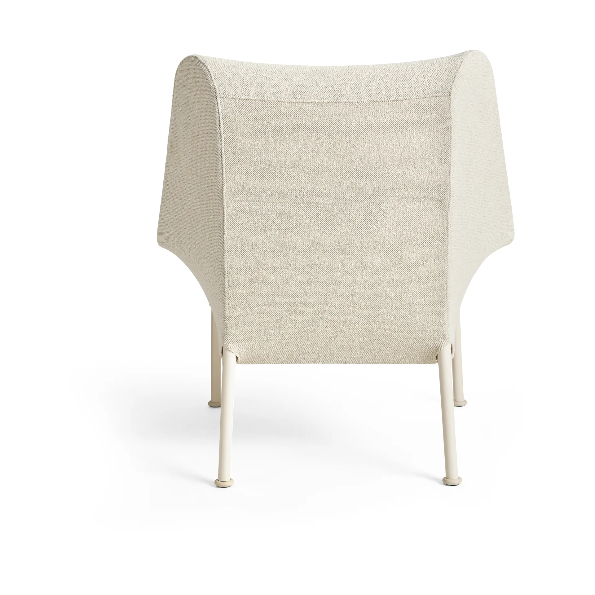 O2 Lounge Chair πολυθρόνα, Soft cream-λακαρισμένο ατσάλι eggshell HAY